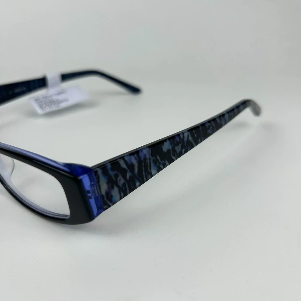 Walmart Contour FM14111 Womens Eyeglasses Frame Black Purple Full Rim 53-15-140